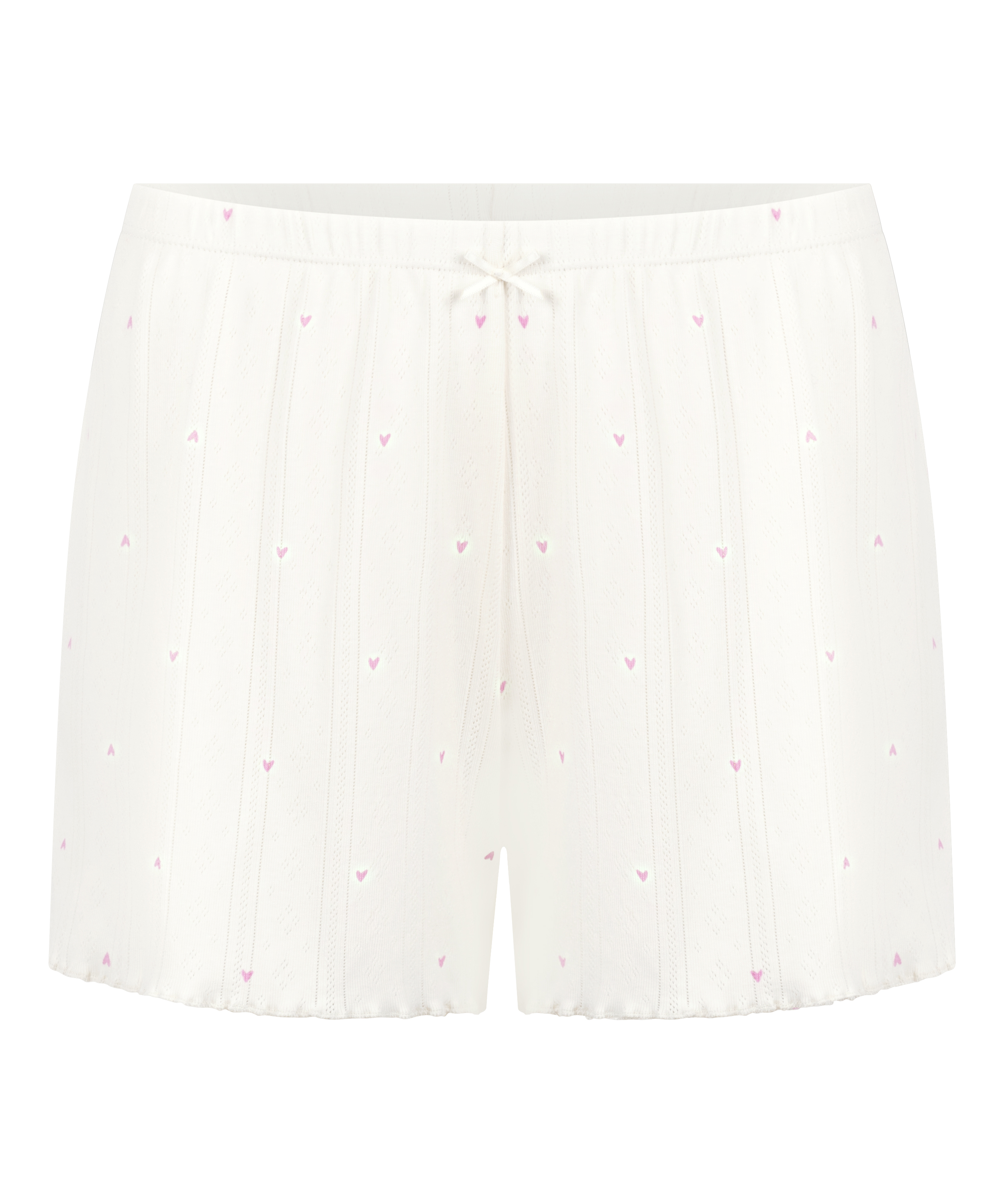 Shorts i pointelle, Vit, main