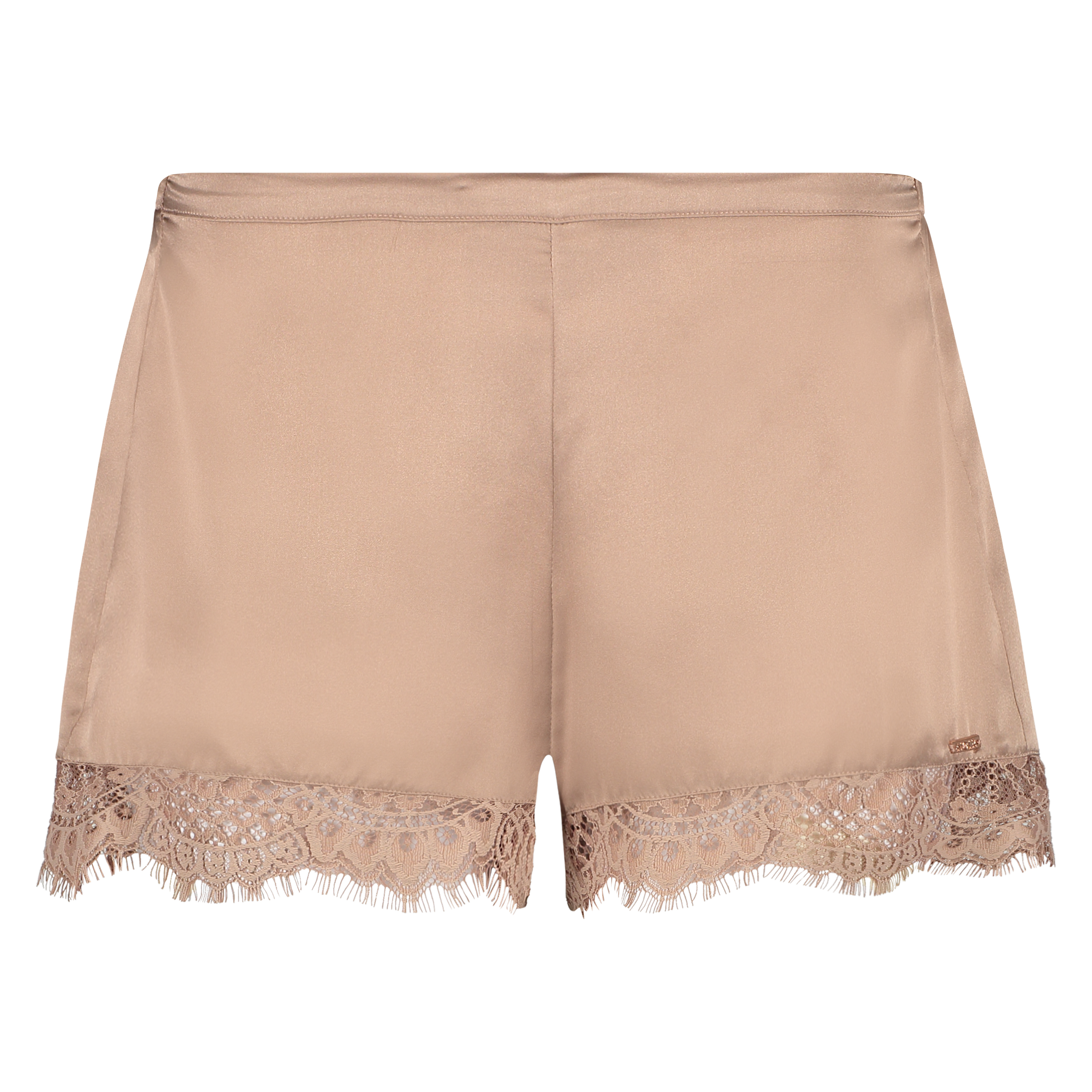Scallop Lace pyjamasshorts i silke, Rosa, main