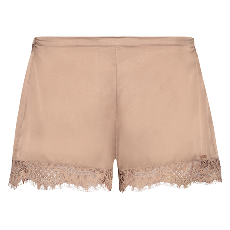 Scallop Lace pyjamasshorts i silke, Rosa