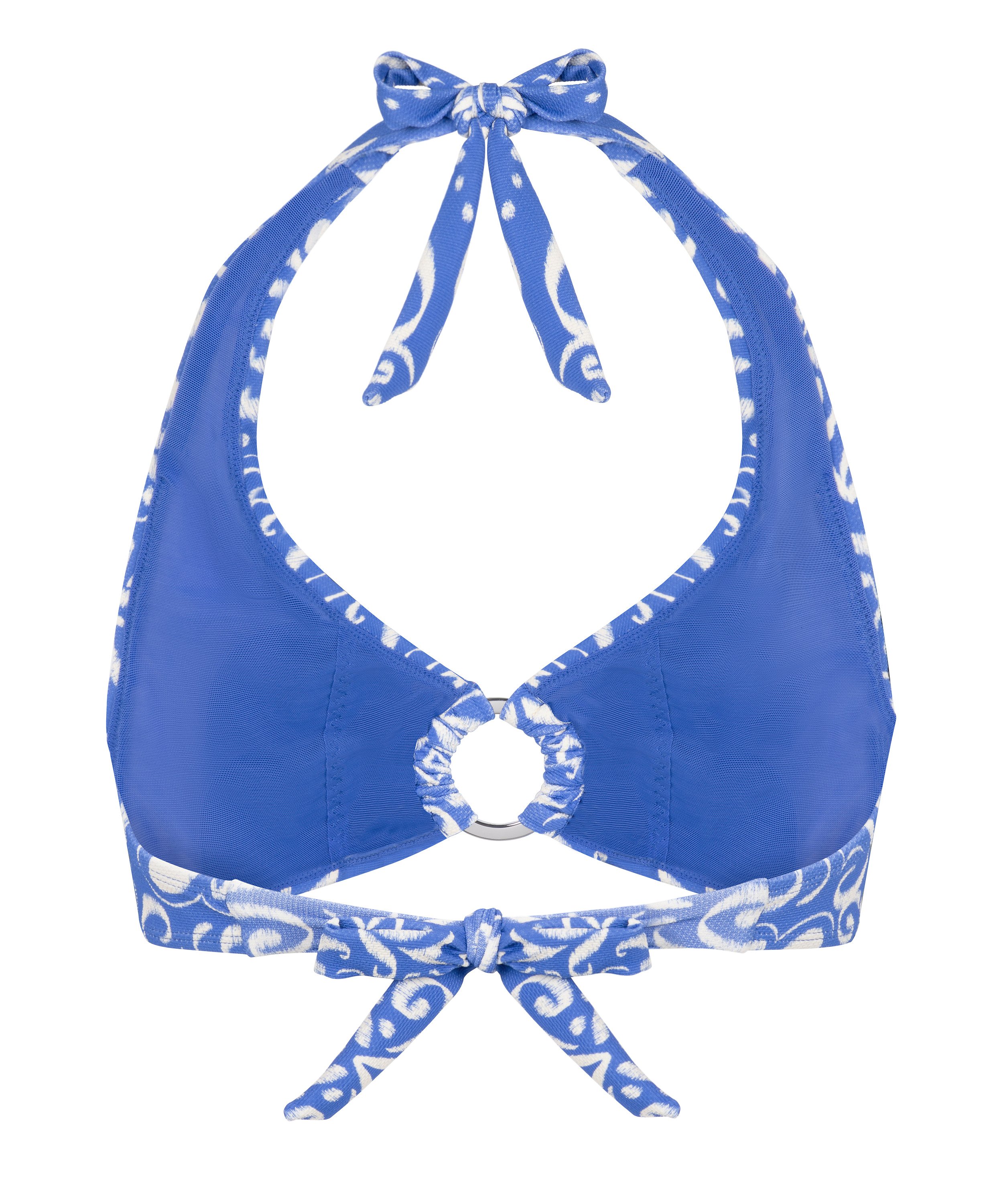 Cancun halterneck-crop-topp, Blå, main