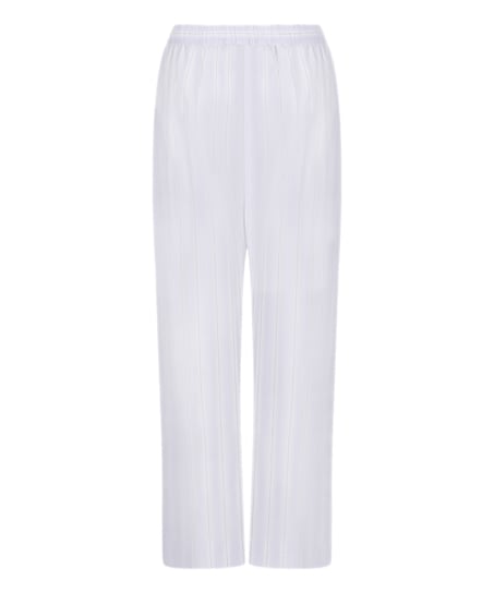 Randig byxa i v&auml;vd bomull, Lila