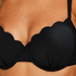 Formpressad bygelbikinitopp Scallop Glam, Svart