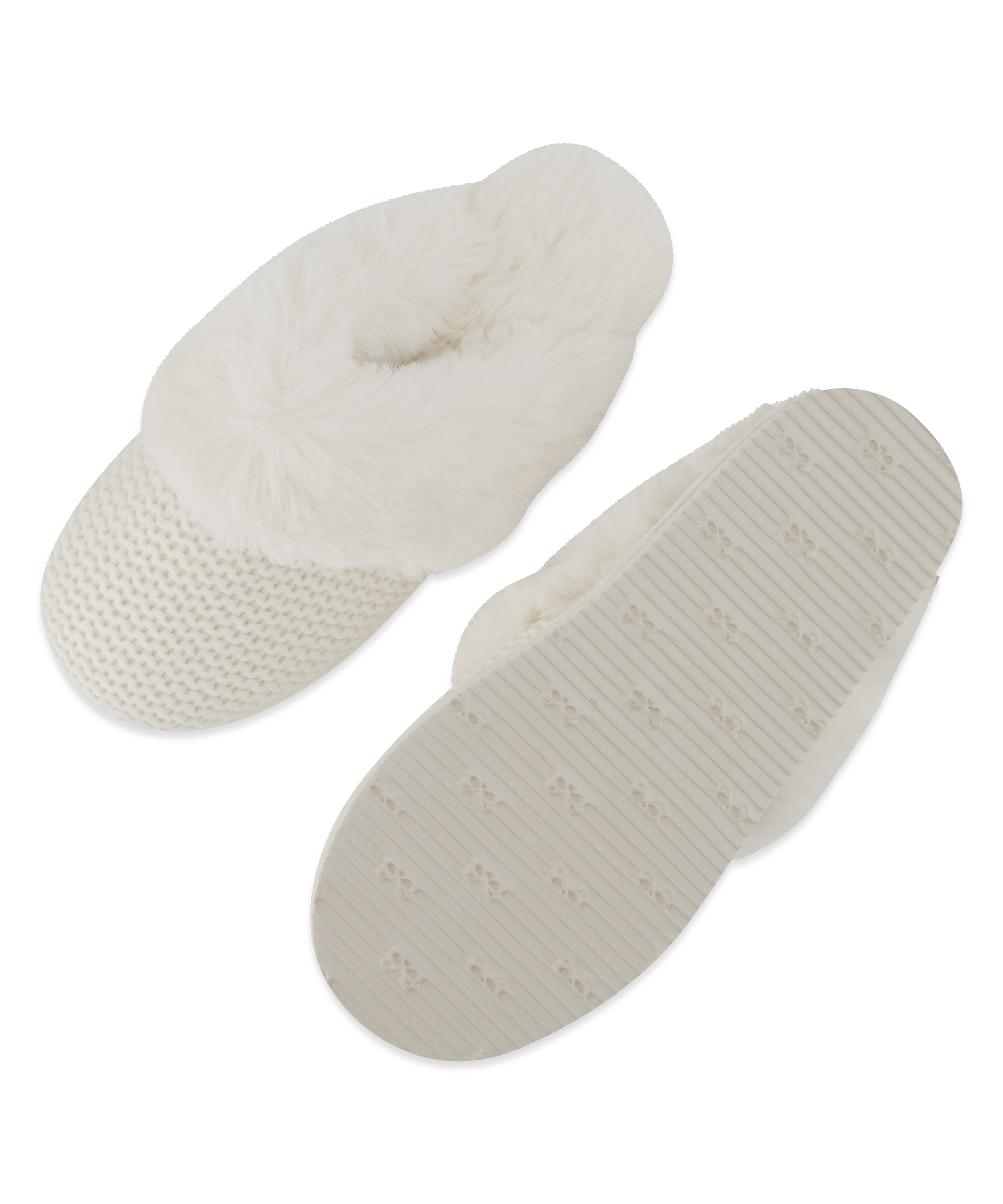 Teddy Mule Slipper, Vit, main