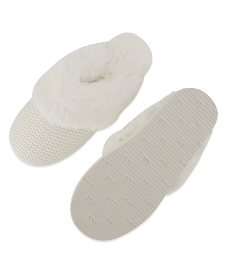 Teddy Mule Slipper, Vit