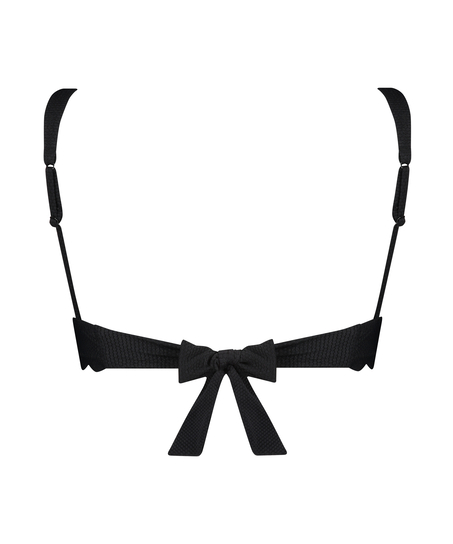 Scallop triangel-bikini&ouml;verdel, Svart