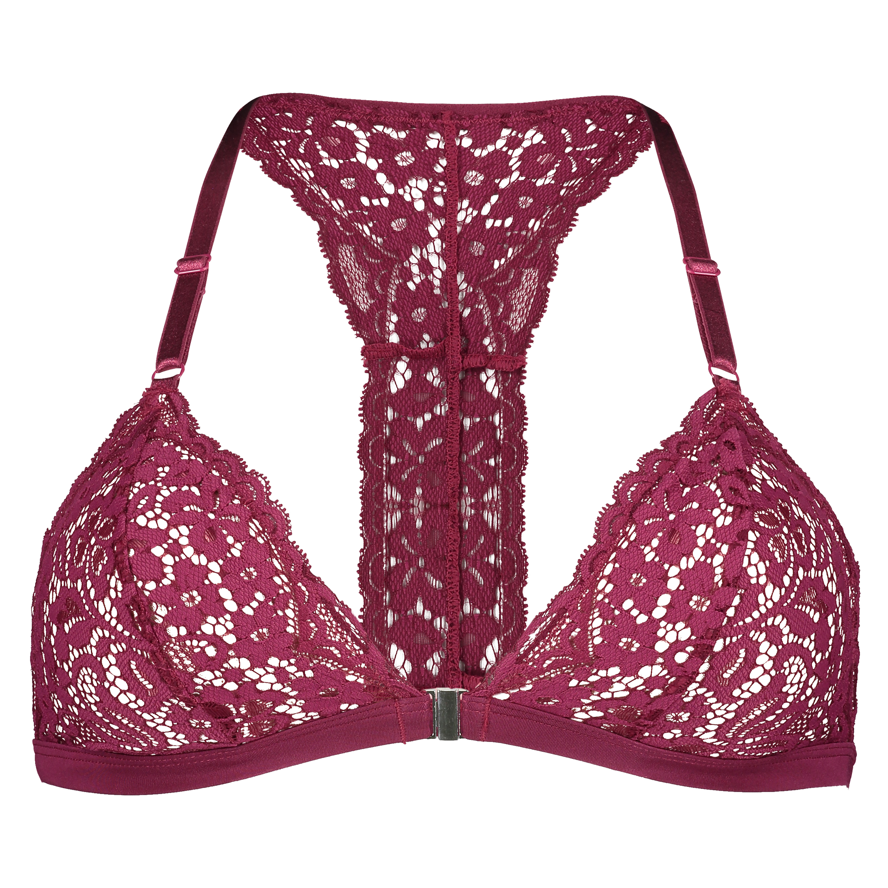 Vadderad triangel-bralette Rose, Lila, main