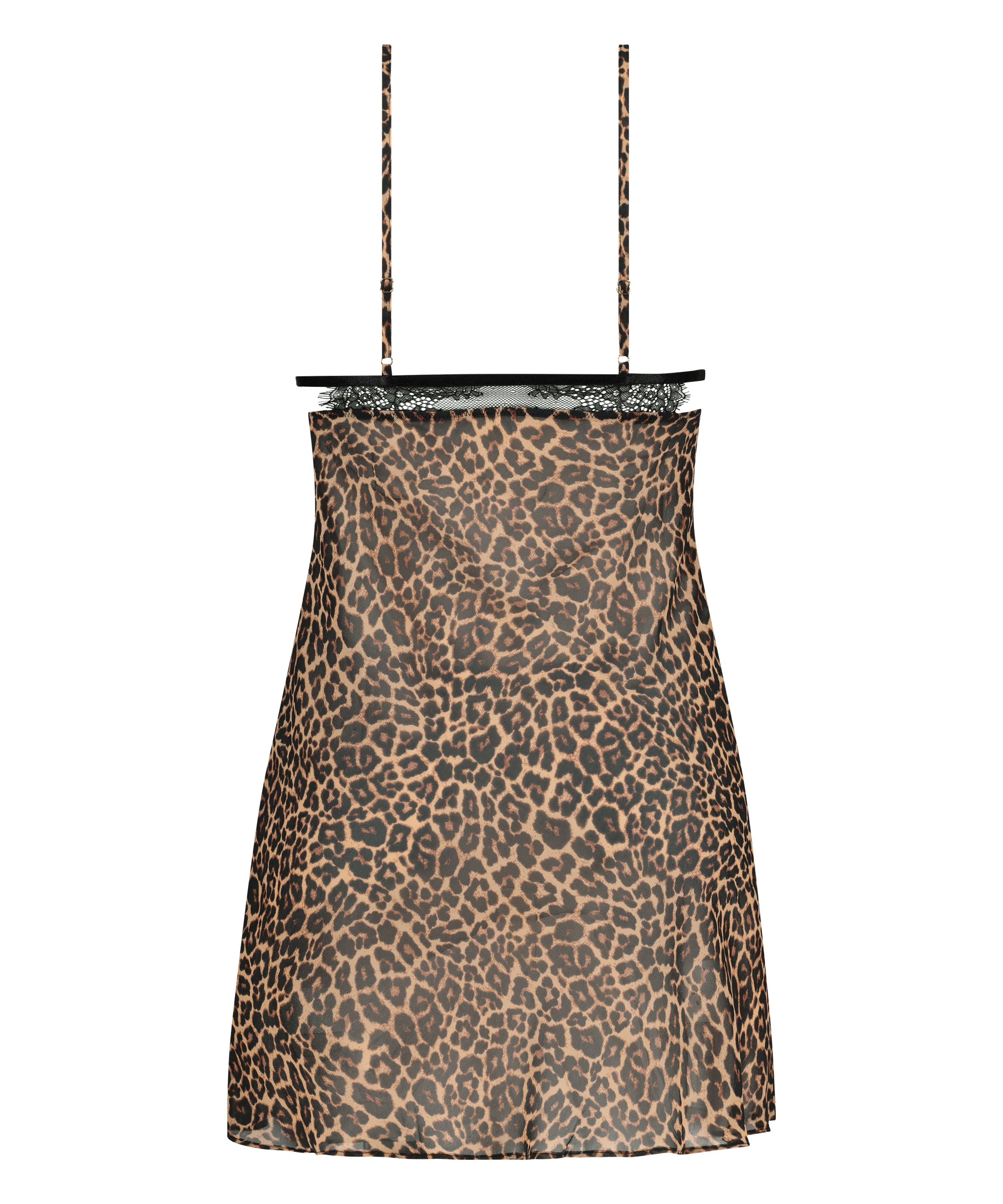 Holly underklänning av chiffong, Svart, main