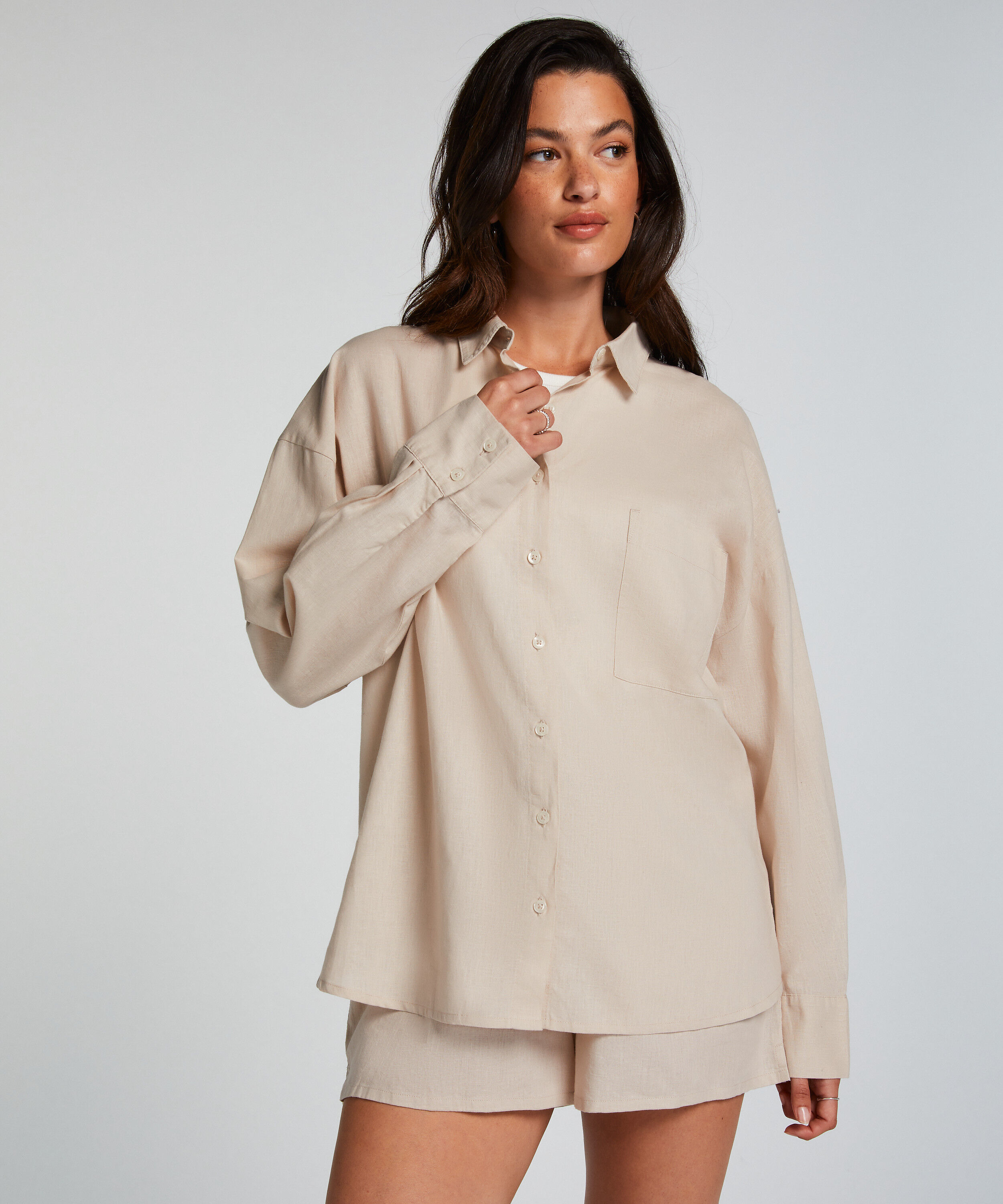 Pyjamastopp Linne, Beige