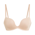 Formpressad push-up-bh med bygel Deep-V, Beige