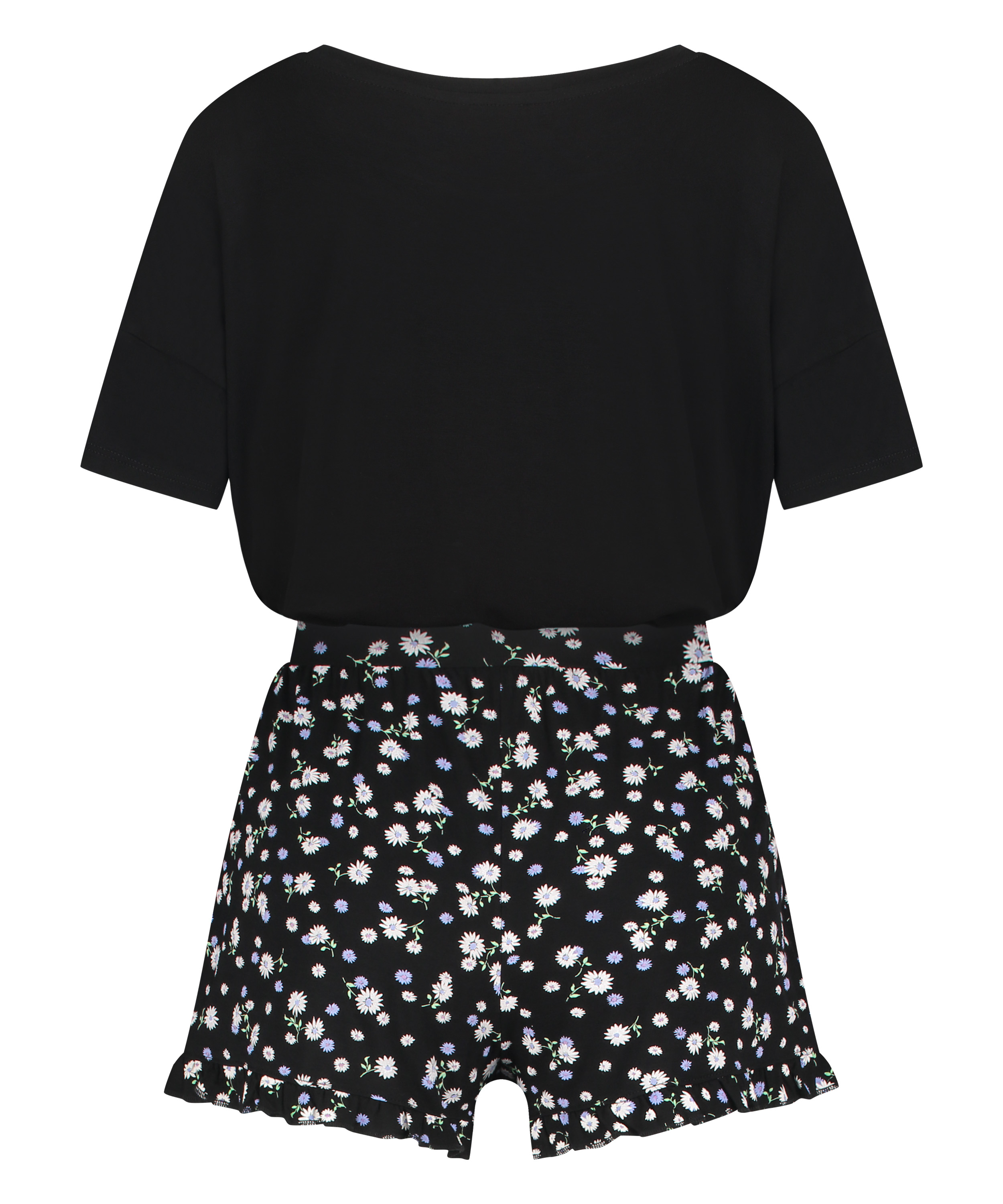 Kort pyjamasset, Svart, main