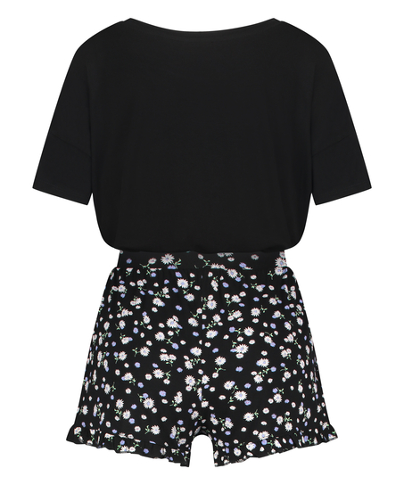 Kort pyjamasset, Svart