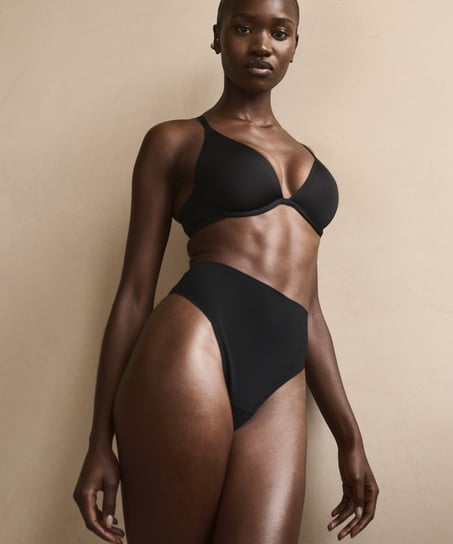 Icke-formpressad bygel-bh Smooth, Svart