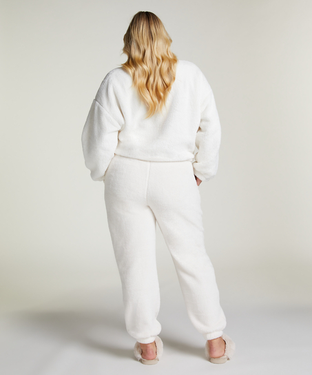 Topp Fleece Snuggle, Vit