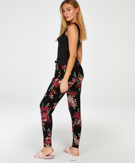 Linne med spets i ribbtyg, Svart