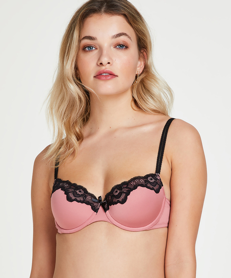 Formpressad bygel-bh Secret Lace, Rosa