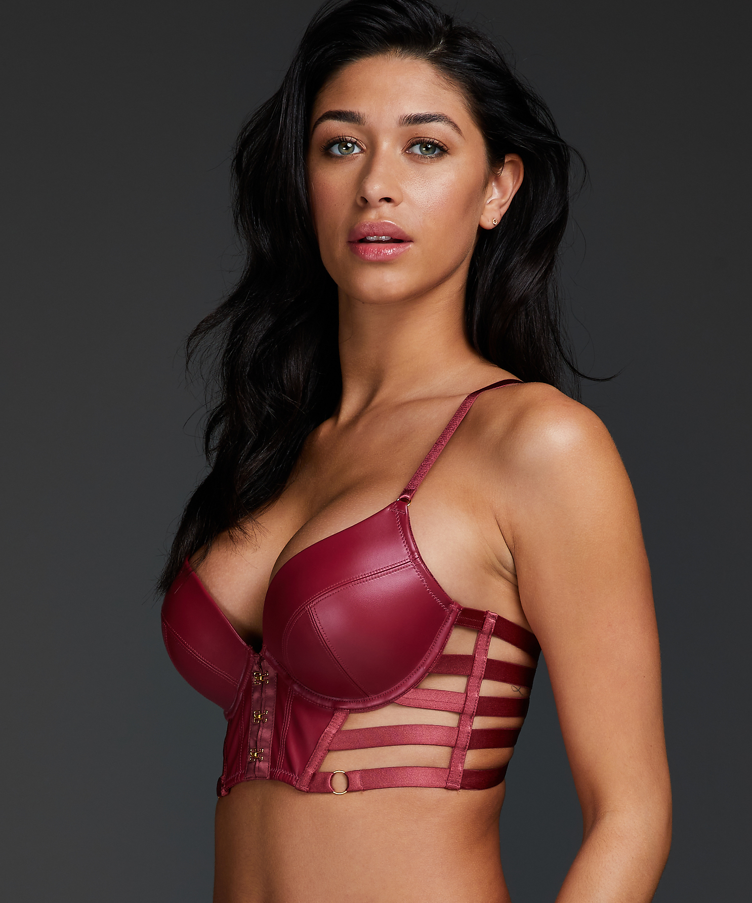 Vicky formpressad bygel-bh med push-up, Röd, main