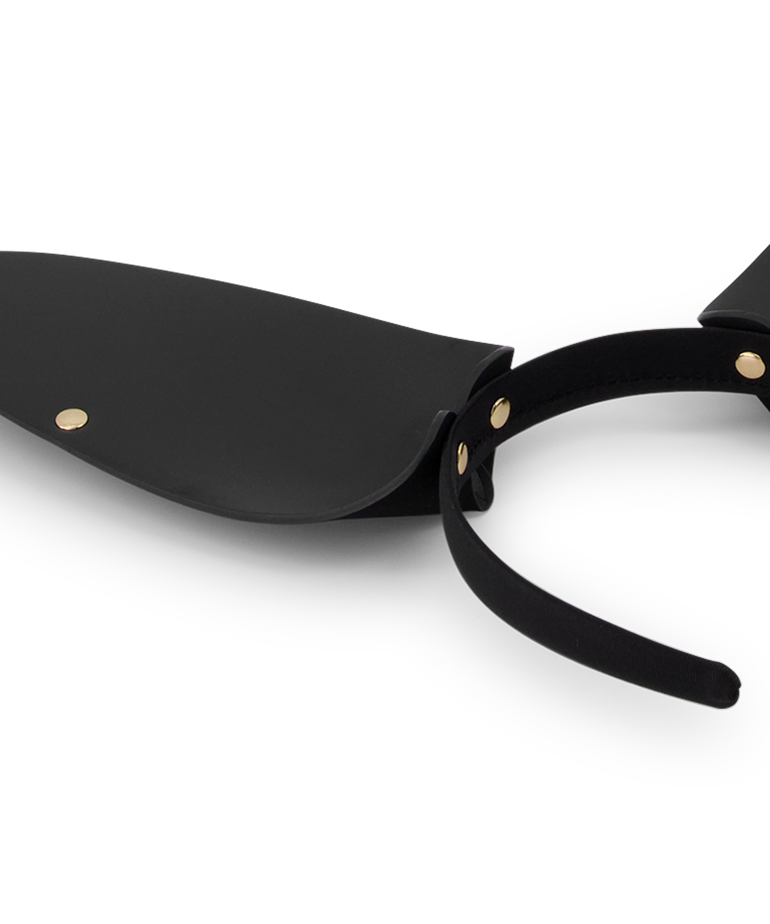 H&aring;rband i konstl&auml;der Bunny, Svart, main