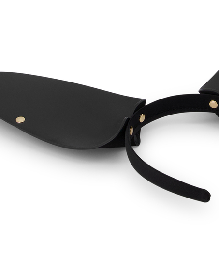 H&aring;rband i konstl&auml;der Bunny, Svart