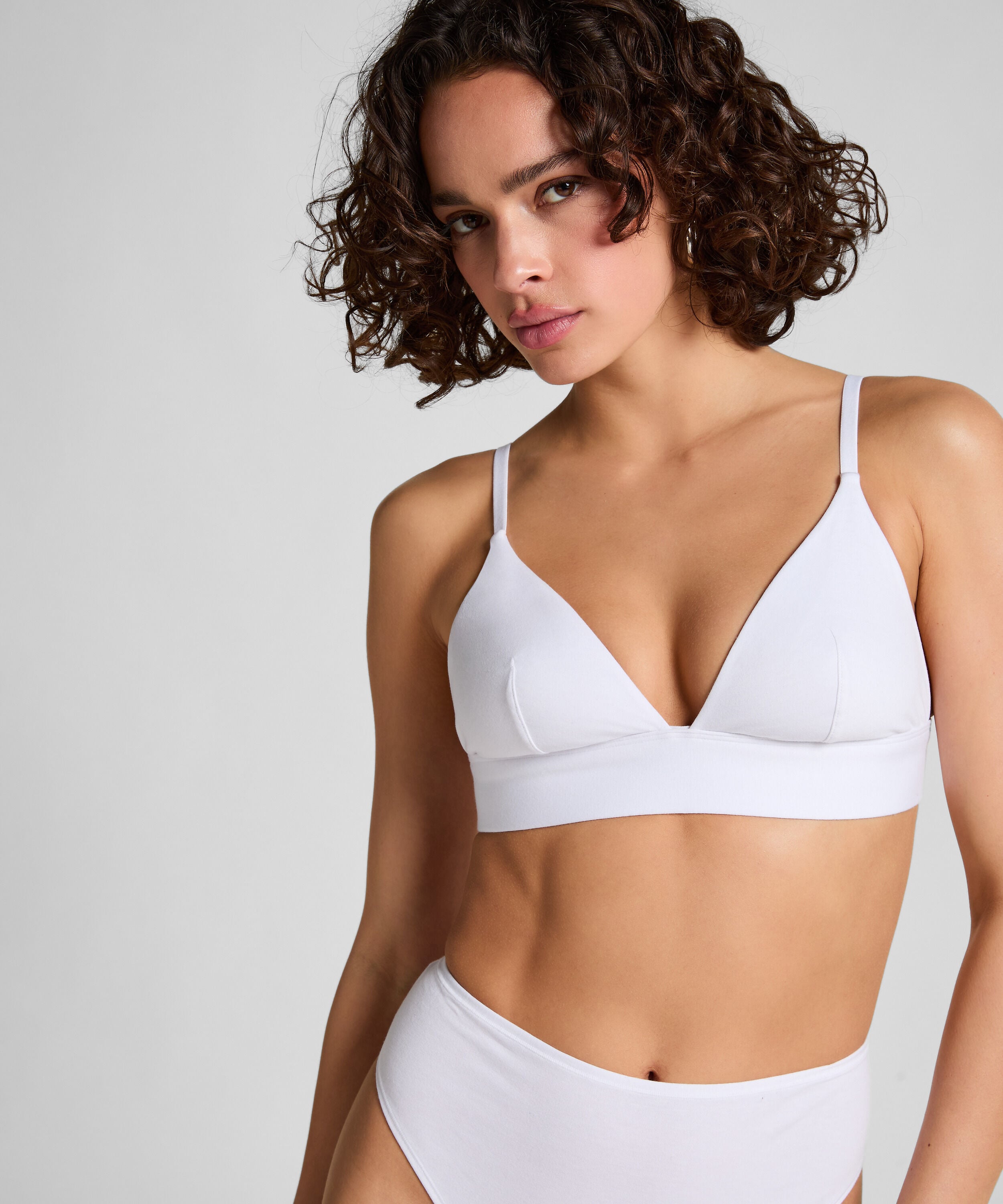 Bomullsbralette, Vit