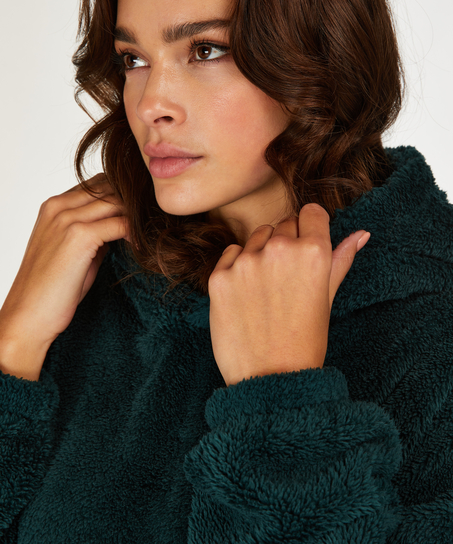 Mysig loungekl&auml;nning i fleece, gr&ouml;n
