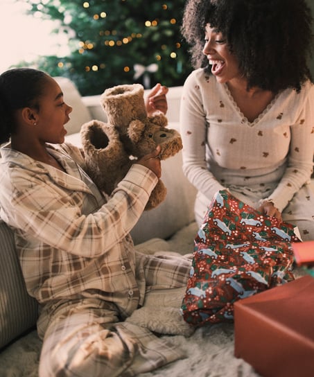 Tofflor Teddy Bear, Beige