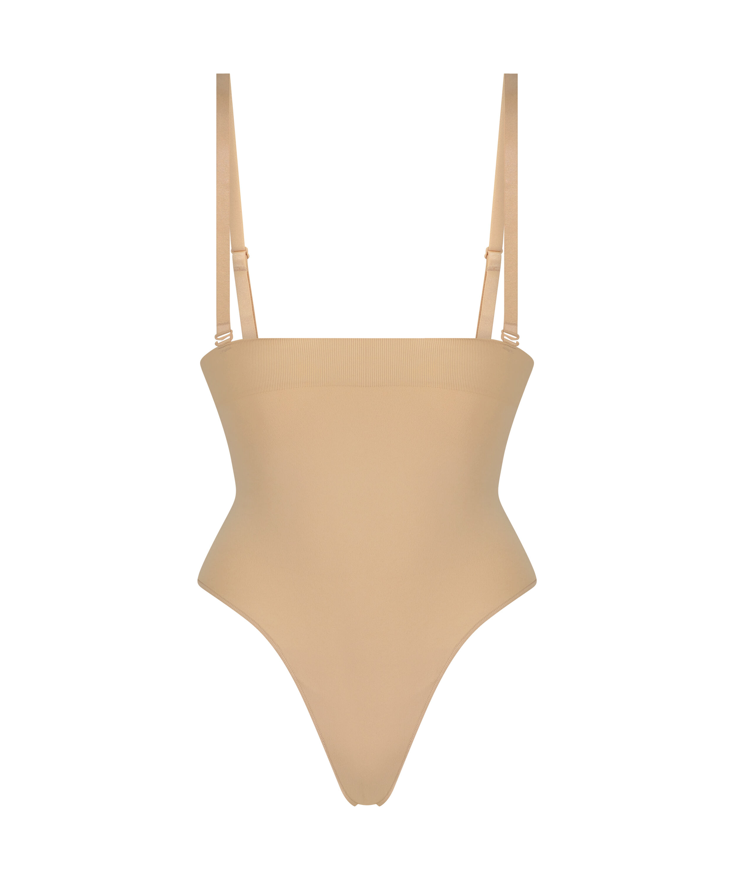 S&ouml;ml&ouml;s f&ouml;rb&auml;ttrande stringtrosa med h&ouml;g midja, Beige