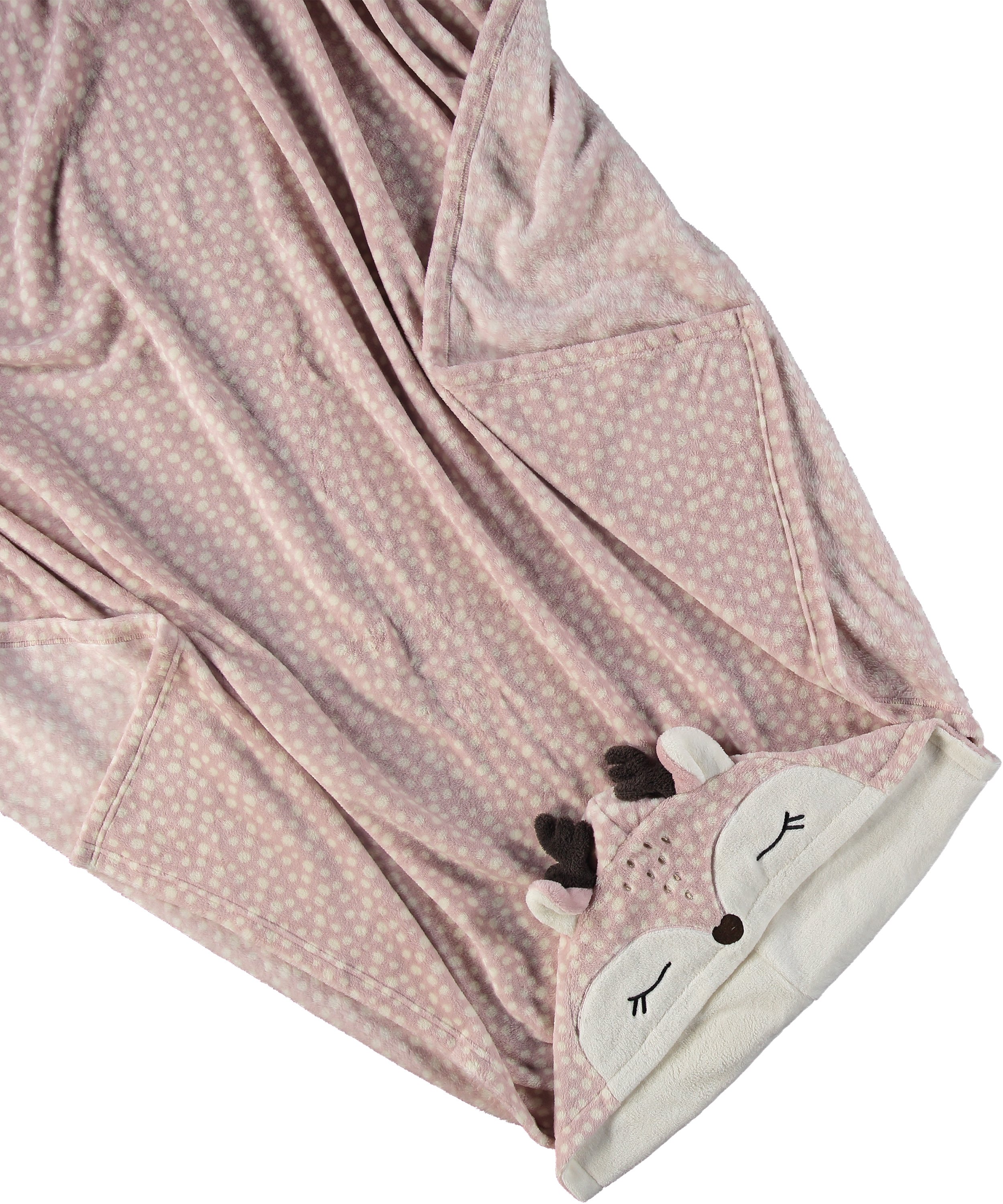 Ren - mysig filt, Rosa, main