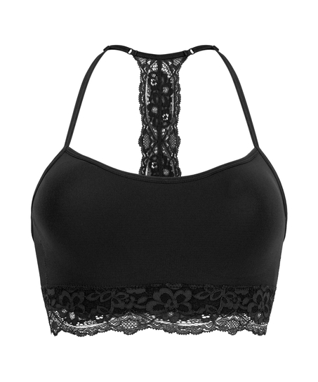 Sömlös bralette Marine, Svart