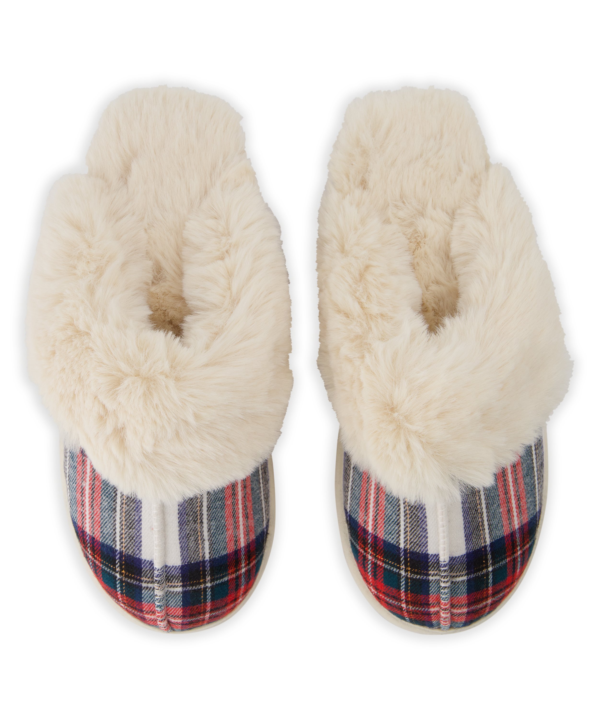 Teddy Mule Slipper, Vit, main