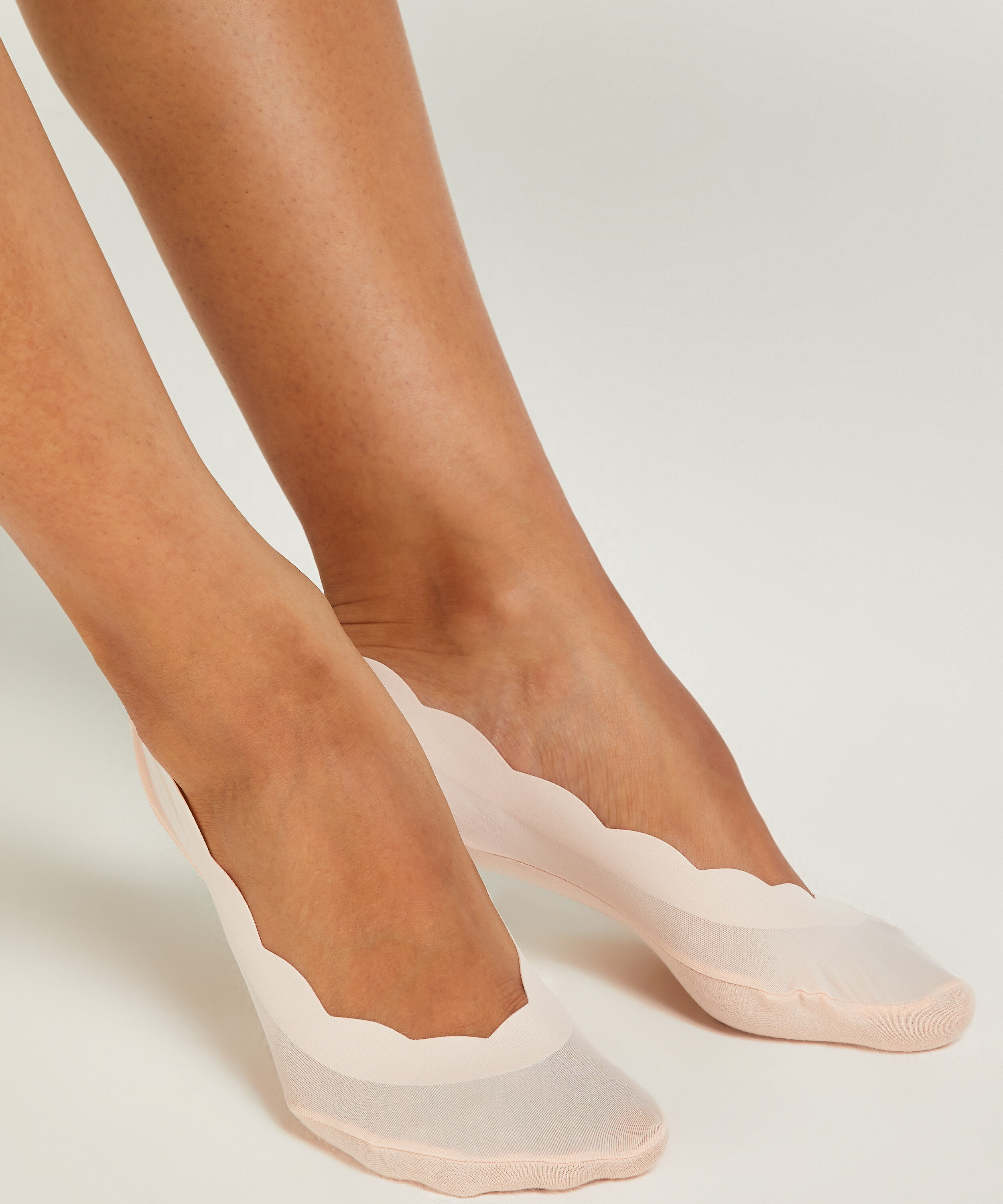 Lasercut footsie-strumpa (2 par), Rosa