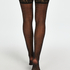 Emilia 20 denier lurex stay-ups, Svart