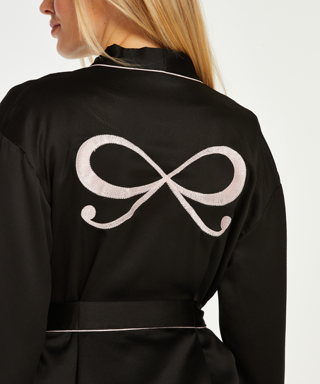 Kimono Satin, Svart