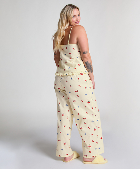 Cami i vävt tyg, Gul