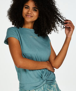 Kort&auml;rmad pyjamastr&ouml;ja i jerseytyg., gr&ouml;n