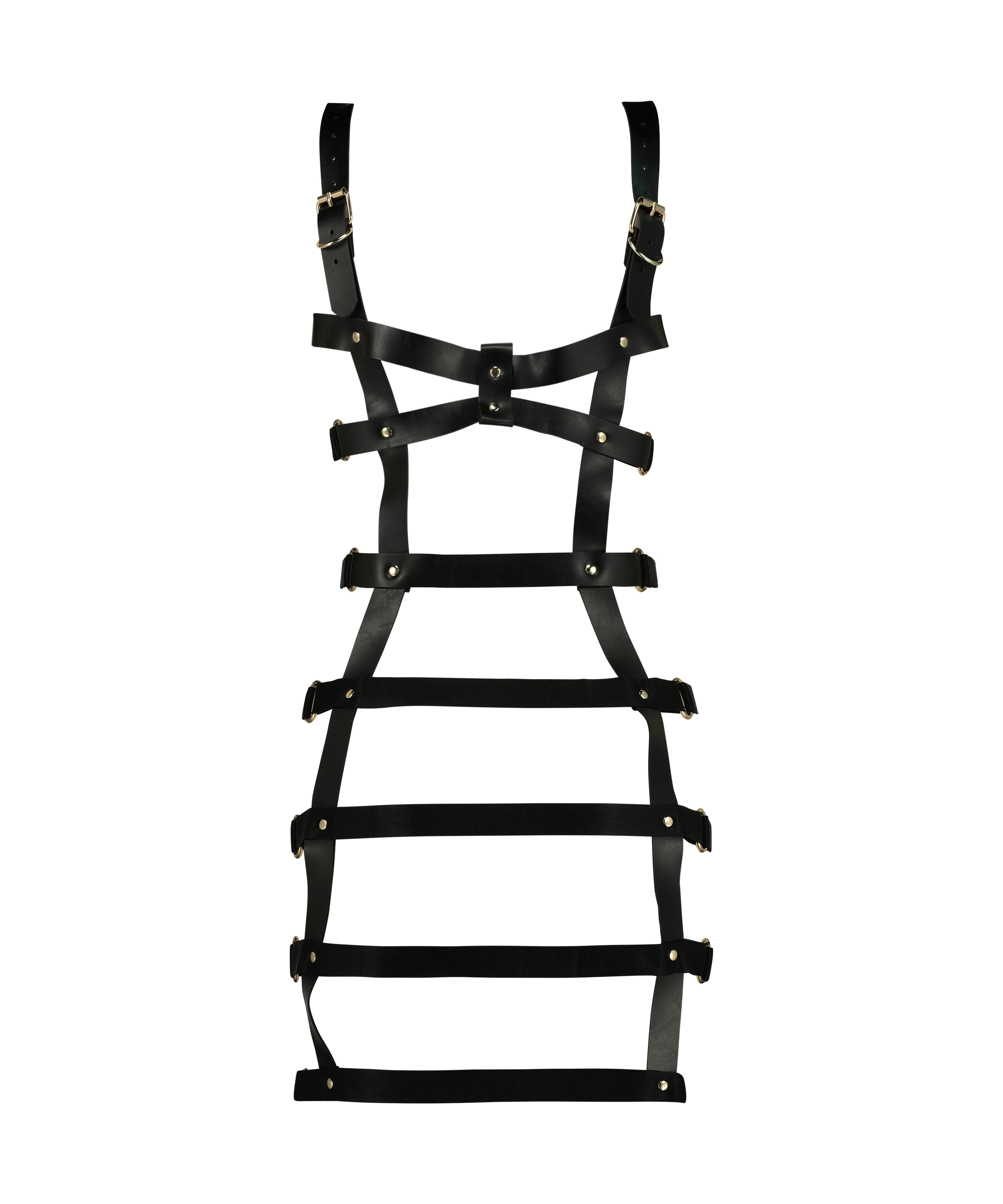 Private Strappy Corset Dress, Svart, main