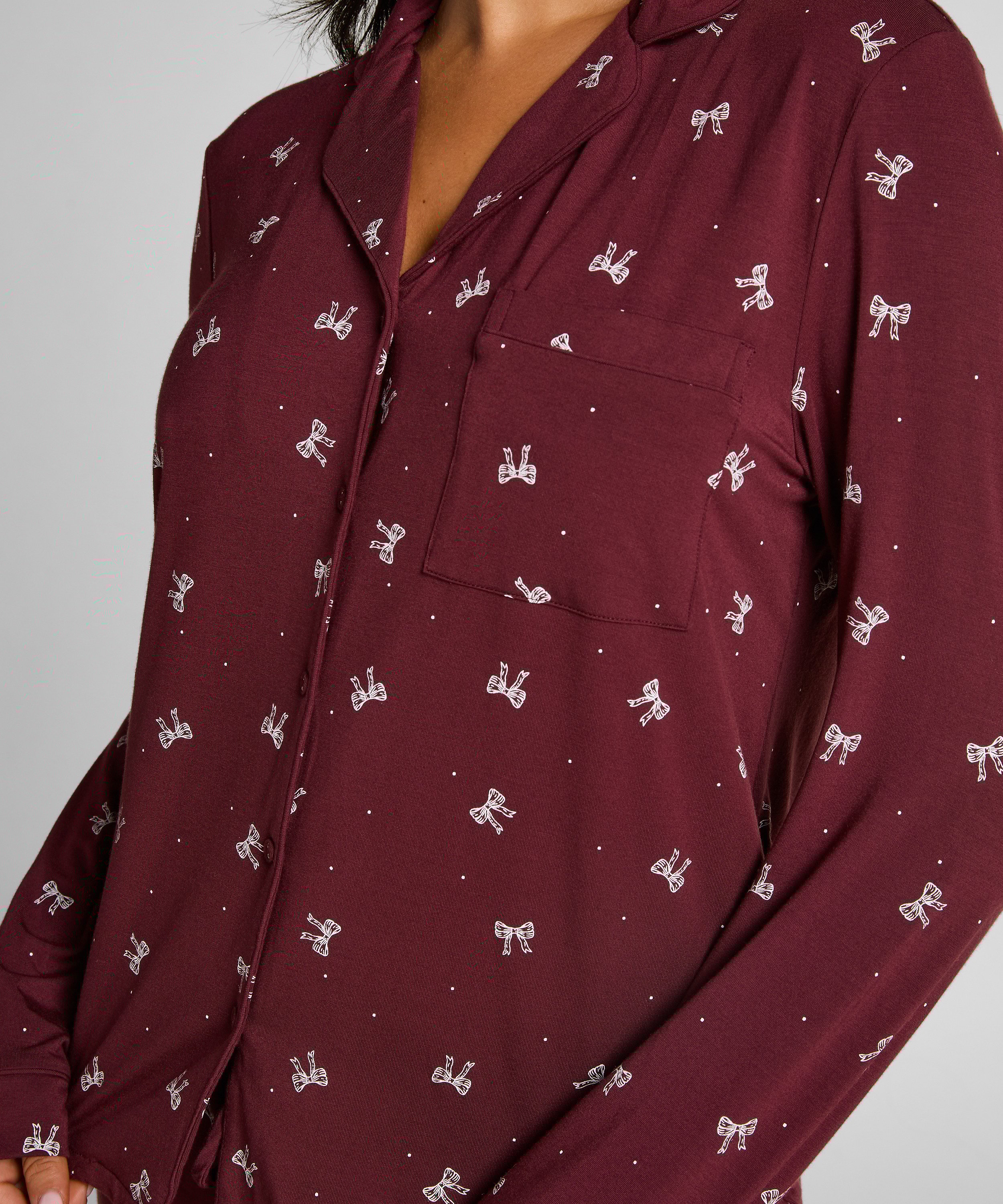 Långärmad jerseyjacka Essential, Lila, main