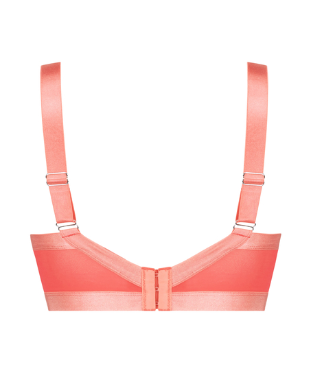 Ovadderad longline bygel-bh Hana, Rosa