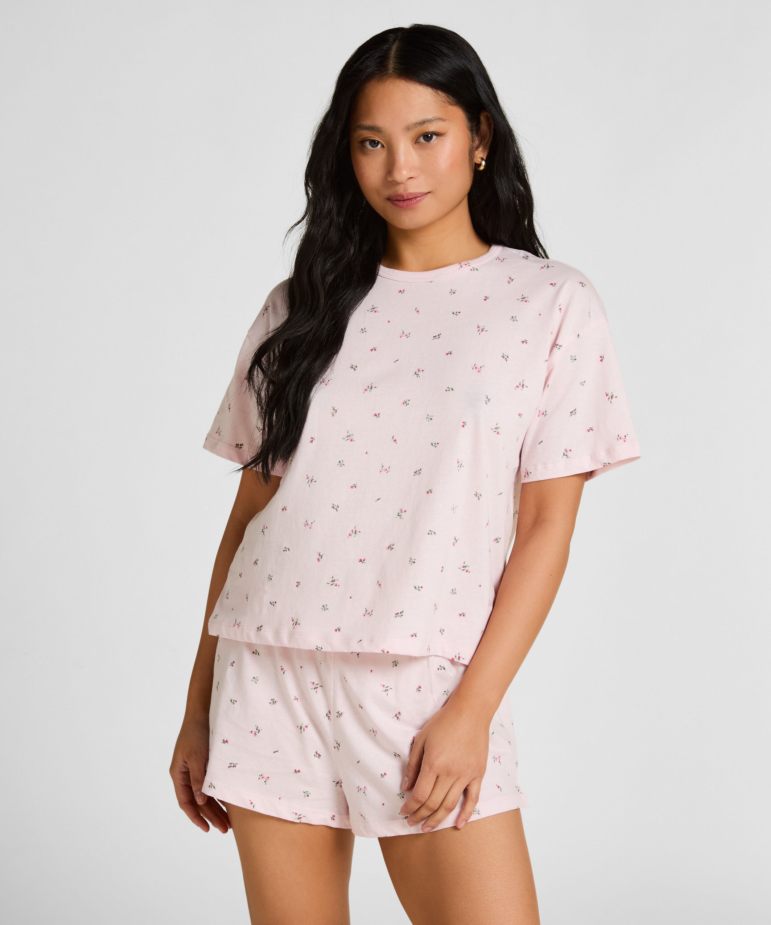Pyjamasset i bomull, Rosa