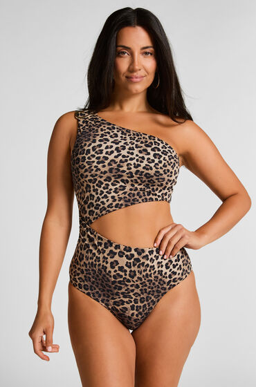 Hunkemöller Amalia baddräkt med en axel Brun