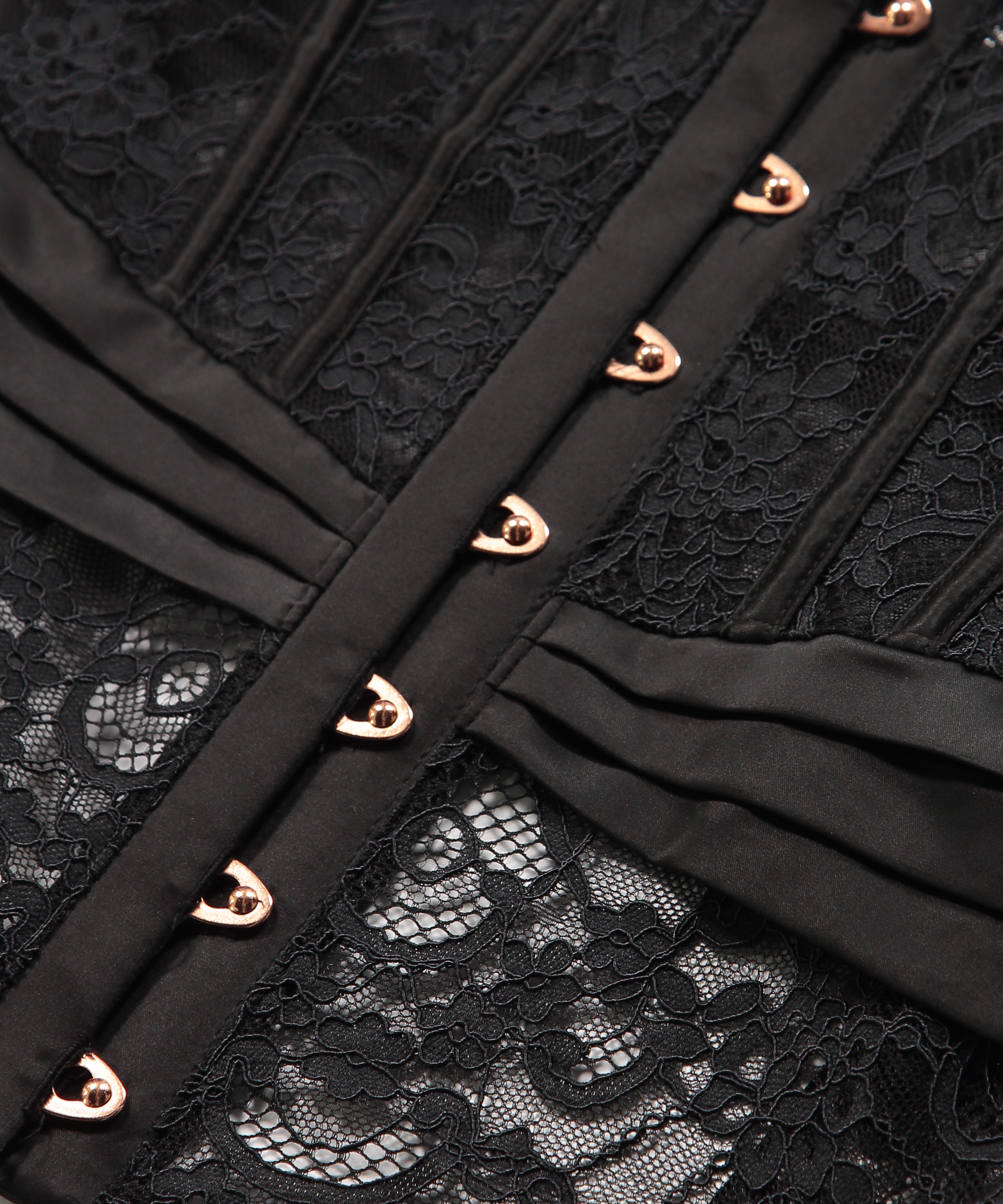 Amelia vadderad underwired bustier, Svart, main