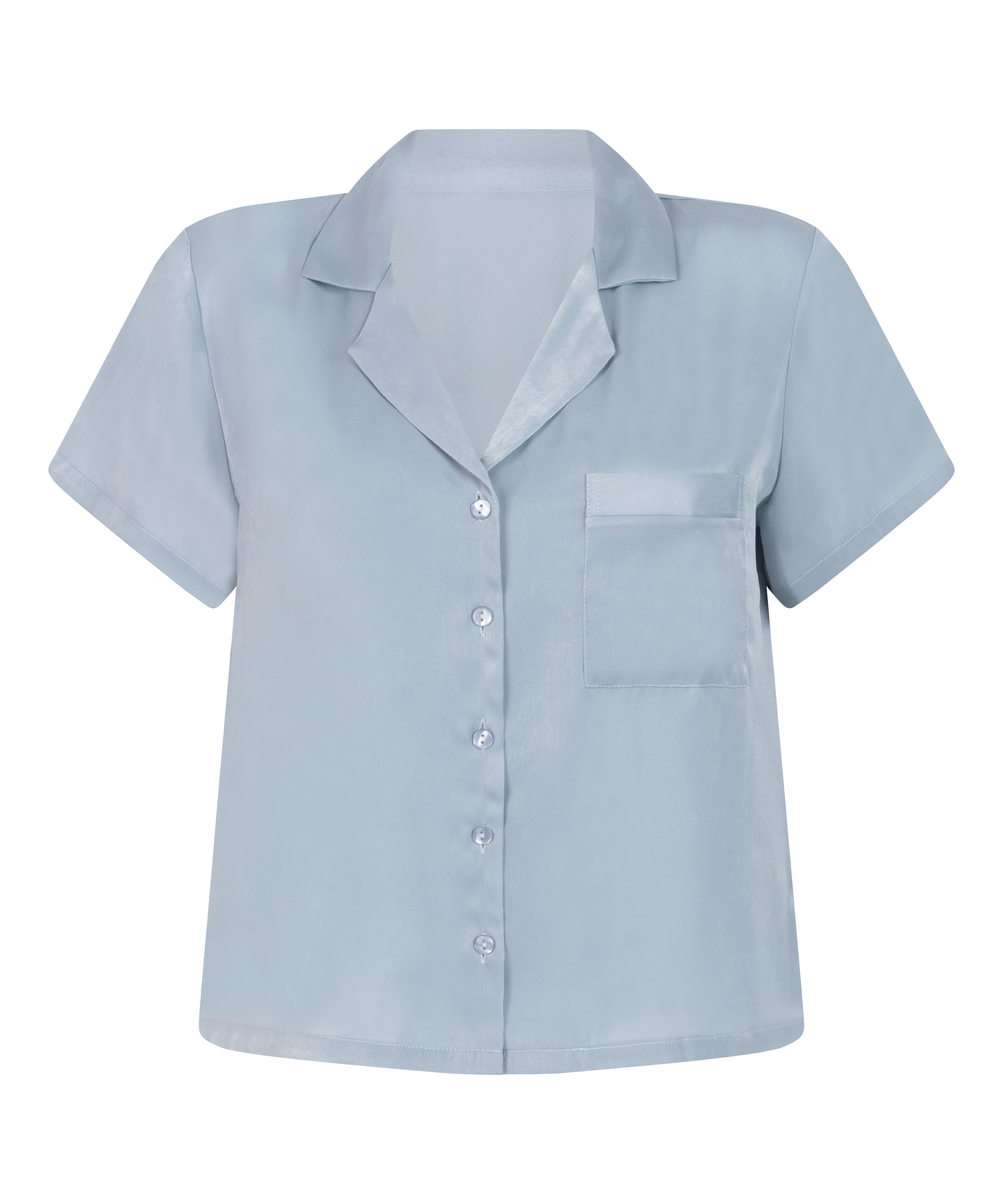 Kortärmad jacka i Satin, Blå, main