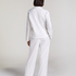 Jacquard Hearts Petite pyjamasbyxor, Vit