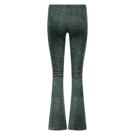 Leggings Flared Velour, gr&ouml;n
