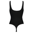 Ribbad body Singlet, Svart