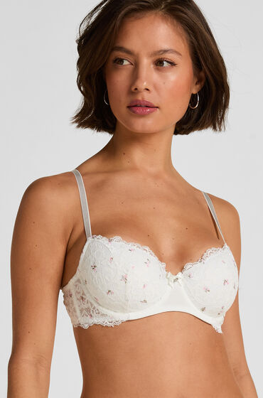 Hunkemöller Formpressad bygel-bh Marine Vit — produktbild