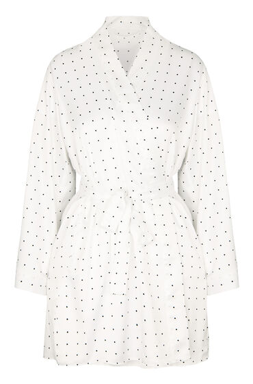 Hunkemöller Satin Kimono Dolly med Prickigt Mönster morgonrockar dam – bild 3