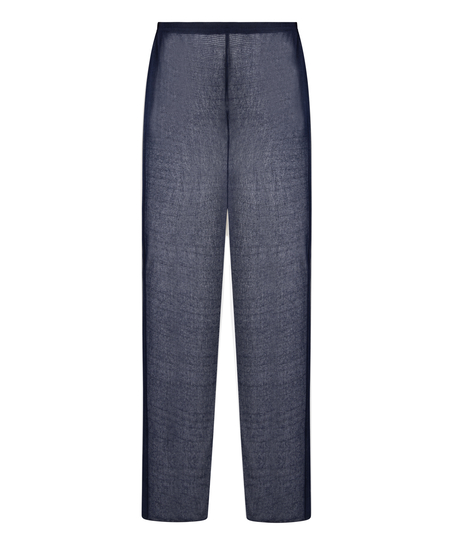 Stickade strandbyxor, blå