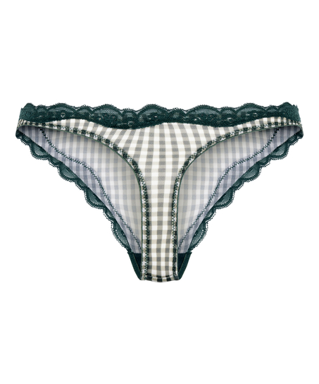 Liz högt skuren stringtrosa, Grön