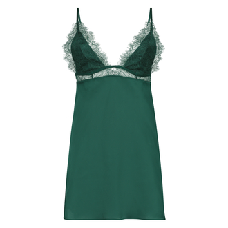 Satin Holly underklänning, grön
