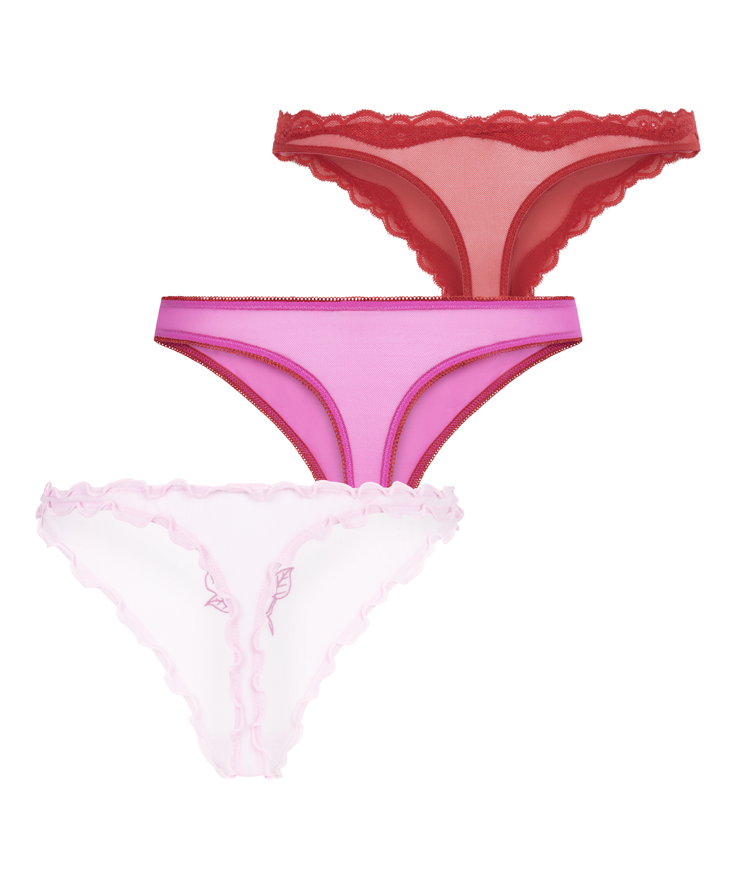 Alla hj&auml;rtans dag-presentset med stringtrosor, Rosa, main